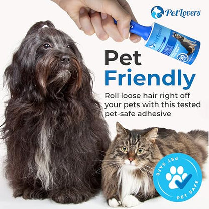 PetLovers Lint Rollers for Pet Hair Extra Sticky - Lint Remover for Clothes (2 Pack Travel Size) - size: 2 Pack Travel Size