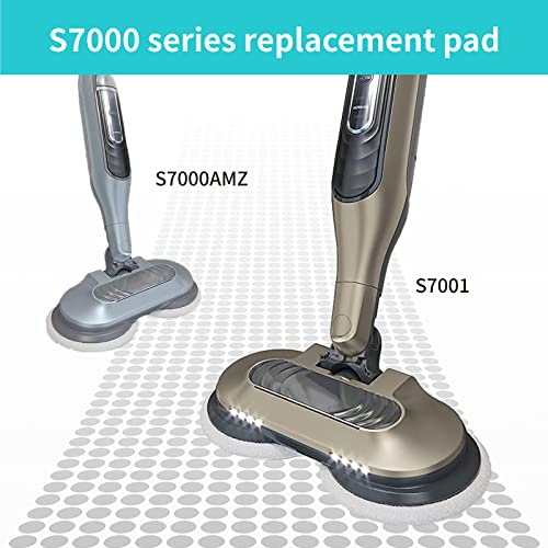 AIR U+ S8201 Pads Replacement Steam Mop Pads for Shark S8201 S7001 S8001 S7201 S7000AMZ S7000 S7005 S7020 S7001C Series Steam & Scrub All-in-One Scrubbing Mop, 4 Pack - color: White 4 Pack