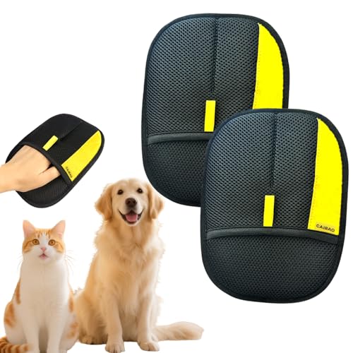 Electrostatic Pet Hair Removal Gloves: Quick Wiping - Reusable & Washable for Sofa Clothing Pet Beds Effortless Cats & Dogs Hair Remover for Busy Pet Owners (2pcs-Black) - color: 2pcs-Black