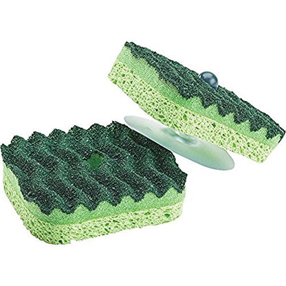 Libman 3.5 in. x 3.5 in. Green Scrub Sponge (2-Count) - 1 Each