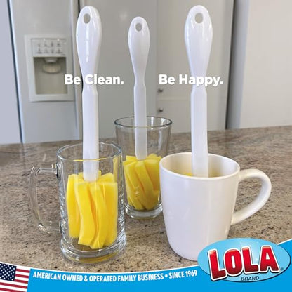 LOLA Glass & Jar Sponge Brush, Star Shaped, 6 Pack, Foam Material, Dishwasher Safe, Non-Scratch, Perfect for Glasses, Mugs, Bottles - size: 6 Pack