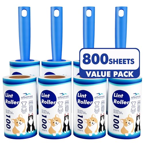 Lint Rollers for Pet Hair Extra Sticky, 800 Sheets Mega Value Set Lint Rollers for Pet Hair Removal, Dog and Cat Lint Remover for Clothes, Furniture, Carpet - size: 800 Sheets Standard