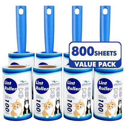 Lint Rollers for Pet Hair Extra Sticky, 800 Sheets Mega Value Set Lint Rollers for Pet Hair Removal, Dog and Cat Lint Remover for Clothes, Furniture, Carpet - size: 800 Sheets Standard