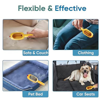 Lint and pet Hair Remover,Pet Hair Removal Glove,Clothe Hair Remover Roller,Reusable Lint Roller for Clothes,Pet Hair Remover for Clothes, Lint Brushes for Clothes(Yellow) - color: Yellow