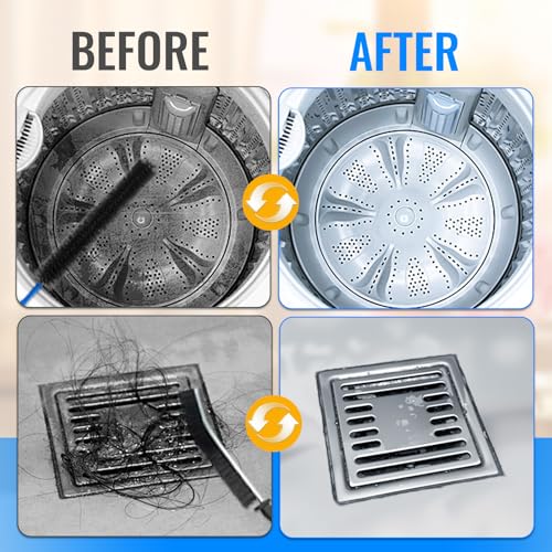 5 Pack Dryer Vent Cleaner Kit, Extra Long Flexible Brushes for Lint, Pet Hair & Dust, Refrigerator Coils, Home Washers, Sinks & Drains - color: Black