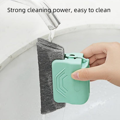 Magic Window Track Cleaner, 2024 New Window Groove Cleaning Brush Tools Set, Creative Cleaner Brushes Tools for Window lides Gaps, Sliding Door Track, Tile Lines Shutter Car Vents (Green+Pink) - color: Green+pink