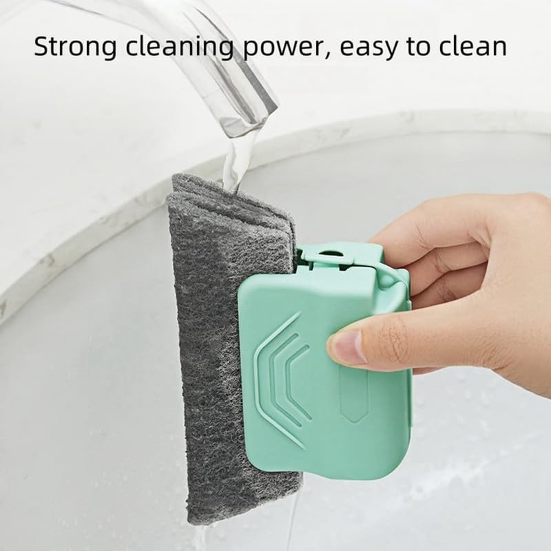 Magic Window Track Cleaner, 2024 New Window Groove Cleaning Brush Tools Set, Creative Cleaner Brushes Tools for Window lides Gaps, Sliding Door Track, Tile Lines Shutter Car Vents (Grey+Pink) - color: Grey+pink
