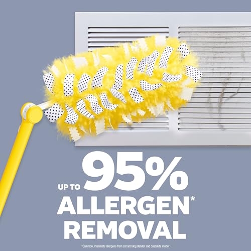 Swiffer Duster Kit with 3 ft Extendable Handle, Heavy Duty Dusting Starter Kit with 3 Refills, for Ceiling Fans, Vents and Hard to Reach Places - size: 4 Piece Set