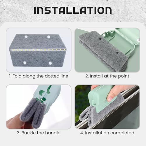 Magic Window Track Cleaner, 2025 Upgraded Handheld Cleaning Brush Set, for Window Slides Grooves, Tile Grout Lines, Shutter Slats, Car AC Vents & Narrow Gaps (Grey 3PCS) - color: Grey 3pcs