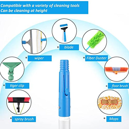 5-12m Window Cleaning Pole,Window Cleaning Brush Equipment, Window Cleaner Kit, Water/Hose Fed Pole, Cleaning Photovoltaic and Solar Panels 9m/30ft Rod 50cm Brush Head - color: 9m/30ft Rod, size: 50cm Brush Head