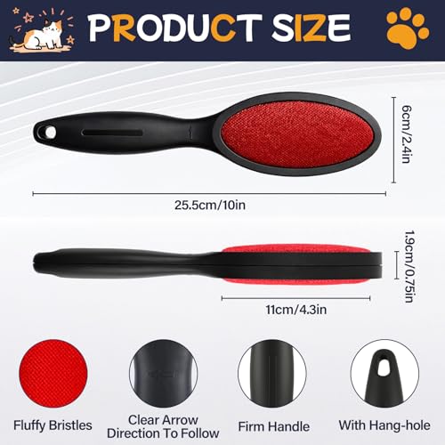 3 Pack Double Sided Magic Lint Remover Brush for Pet Hair, Reusable Velvet Fabric Lint Brush for Clothes, Couch Furniture & Upholstery, Dog & Cat Fur Remover - color: Lint Brush - 3 Pack