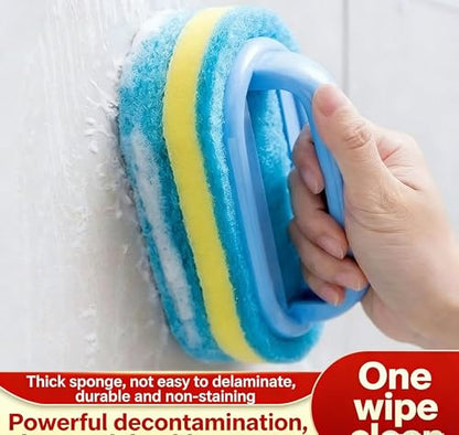 Thickened Blue Model Set Product, Multi-Functional Handheld Cleaning Sponge Brush, Suitable for Cleaning in bathrooms, Kitchens, bathtubs and Toilets. Bathtub Cleaning. Two Pieces of Combination