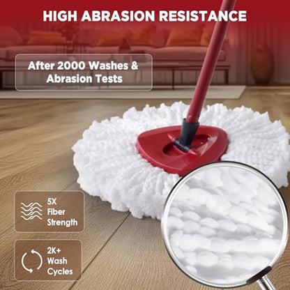 Mop Head Replacement for O-Cedar Easy Wring 1-Tank System，Exovyn Spin Mophead Replacements，Microfiber 12 Pack 360° Swivel Mop Refills，Deep Clean,Easy Cleaning，Machine Washable and Easy to Replace - size: 12 Pack