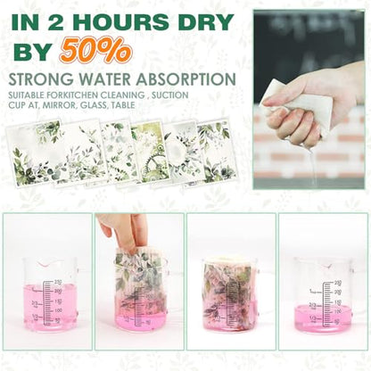 6 Pieces Swedish Kitchen Dishcloths Green Eucalyptus Cleaning Cloths Reusable Absorbent Sponge Cloths Dish Quick Drying Washable Cleaning for Kitchen,Washing,Hand, Counter Wipes - color: Green