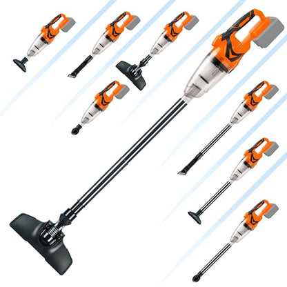 Nichilas Cordless Vacuum Cleaner Handheld Stick Vacuum Cleaner 10kPa Powerful Suction 4 Different Heads for Home Pets Floor Car, Compatible with DEWALT 20V MAX Batteries (NO Battery)