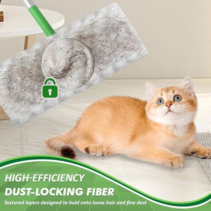 GLIMGLINT Heavy Duty Dry Sweeping Cloths Compatible with Swiffer Sweeper, Disposable Duster Mop Pads Refills for Floor Cleaning, Pet Hair, Dust and Dirt, Dry Cloths for Wood Floors, 100 Count - size: 100 Count