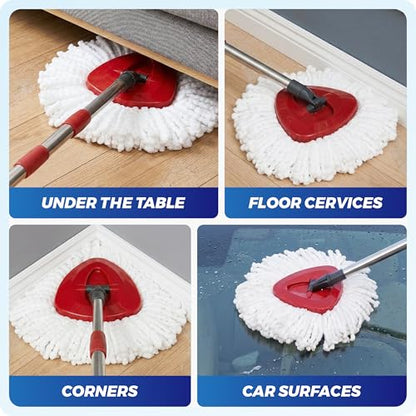 Microfiber Mop Heads Replacement for Ocedar Mops Head, Compatible with O Cedar Mop Replacement Heads,for Hardwood Laminate Tile Floors,Perfect for Home Kitchen Bathroom Living Daily Cleaning-4 Pack - size: 4 Pack