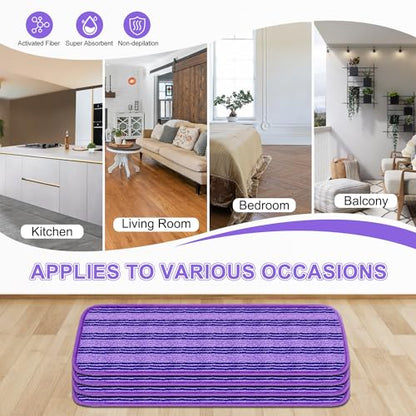 4 Pack Upgraded Reusable Mop Pads Compatible with Swiffer PowerMop, Mop Refill Pads Replacement for Swiffer Power Mop Spray Mop Pads for Multi-Surface Floor Cleaning, Quality Updated Cationic Material - size: 4 Pack Loop Pads for Swiffer Power Mop