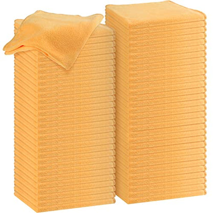 Nuenen Microfiber Cleaning Cloths for Cars 16 x 16 Inch Ultra Absorbent Car Towels Drying Reusable Cleaning Supplies House Kitchen Window Microfiber Towel(Yellow,60 Pcs) - color: Yellow