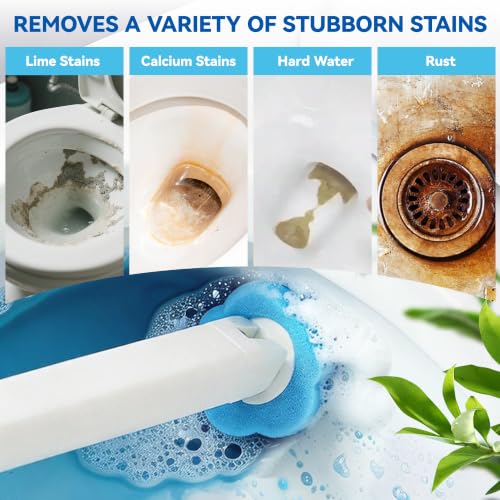 120 Count Disposable Toilet Brush Refills,Toilet Cleaner Refill Pads Disposable Toilet Cleaning System Prefilled Cleaning Fluid Sponge Heads for Toilet Bowl, Sink & Bathtub Cleaning - size: 120 refills