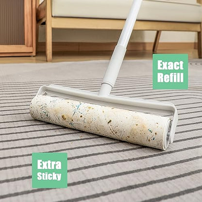 9.5 inch Lint Roller Refills Only, Fit for 9.4/9.45/9.5 inch Large Lint Rollers for Floor Carpet Couch, Extra Sticky Pet Hair Lint Roller Refill 5 Pack, Total 300 Sheets (9.5'' Wide) - size: 9.5'' Wide (Pack of 5, Total 300 Sheets)