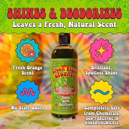 Green Piece® Glass Cleaner 2 Bottles (Made in USA) - All Natural Earth Friendly Multi-purpose Cleaner for Metal, Ceramic, Water Pipe 16 oz - style: 3. 16 Fl Oz (Pack of 2)