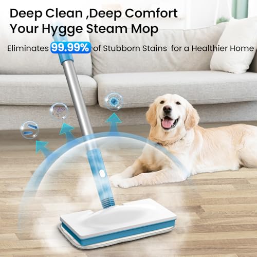 Czlife Z7 Steam Mop for Floor Cleaning, 13-in-1 Handheld Steam Cleaner for Home Tile Grout Hardwood Laminate Furniture Couch Clothes Carpet, Multi-Purpose Floor Steamer Machine, Corded (Blue)