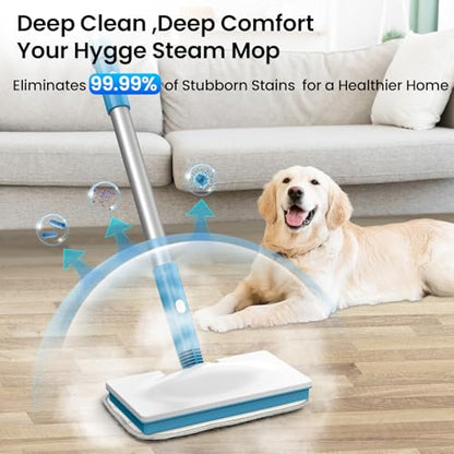 Czlife Z7 Steam Mop for Floor Cleaning, 13-in-1 Handheld Steam Cleaner for Home Tile Grout Hardwood Laminate Furniture Couch Clothes Carpet, Multi-Purpose Floor Steamer Machine, Corded (Blue)