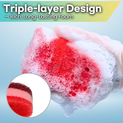 10 Pack Multipurpose Dual Sided Triple Layer Dish Sponges Kitchen | Boil Safe Scratch Free Odor Resistant Extra Durable | Flexible and Durable Design for Long Lasting Use (10, Fish) - style: Fish - 10ct