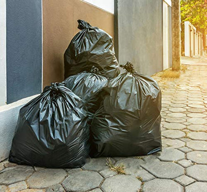 Tasker 55 Gallon Trash Bags | Value 50 Trash Bags w/Ties | Heavy Duty Extra Large Industrial Trash Bags 55 Gallon, Lawn and Leaf Bags, Extra Large Outdoor Contractor Trash Can Liners, 50-60 Gallon - size: 50 Count (Pack of 1)