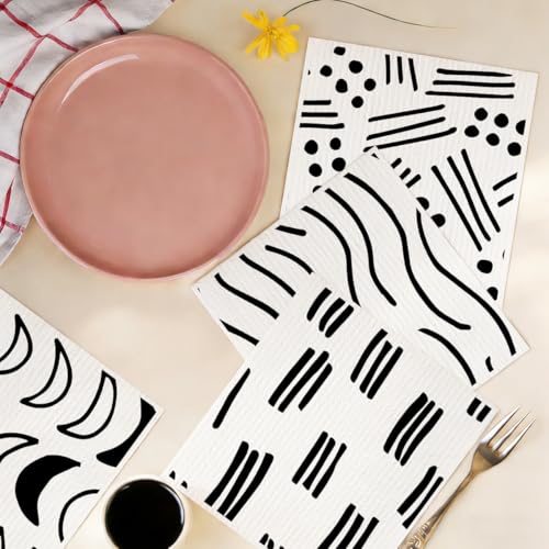 6 Pack Swedish Dishcloths for Kitchen, Reusable Soft Kitchen Towels Dish Cloths Set, No Odor Dish Cloths for Kitchen Dish Washing, Eco-Friendly Home Cleaning - color: Multi 1515