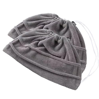 2 Pack Broom Cloth Covers Wet or Dry Cleaning Mops with Adjustable Drawstring Closure Multi-Purpose Microfiber Floor Towel Washable Reusable Cleaning Cloth for Pet Hair, Dust, Stain, Windows (Grey) - color: Grey