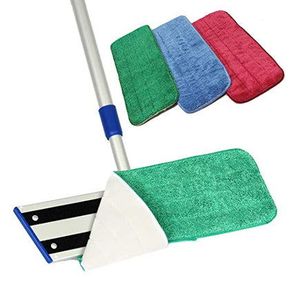Arkwright Spray Mop Replacement Pads - (Pack of 12) Bulk Microfiber Flat Dry and Wet Refill Mop Pads Floor Cleaning, Compatible with Bona and Rubbermaid, Fits All Mop Heads, 18 in, Blue - color: Blue, size: 18 Inch (Pack of 12)