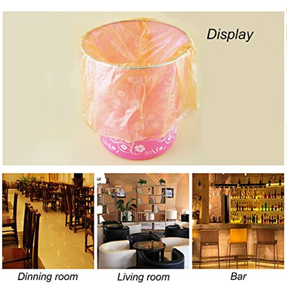 Small Trash Bags Strong Thicken Biodegradable Garbage Bag Wastebasket for Kitchen Office Home Bathroom Bedroom 100 Counts Random Color, Orange, 17.7 inch x 19.7 inch(45 x 50 cm)