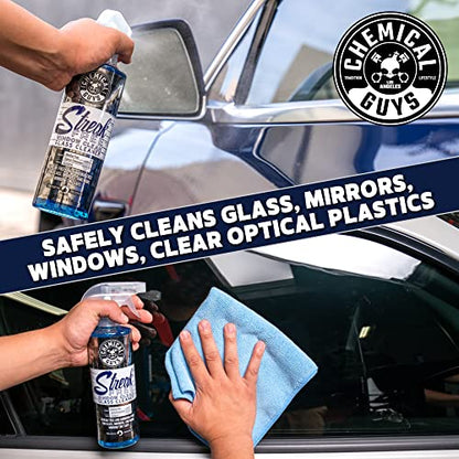 Chemical Guys CLD300 Streak Free Glass & Window Cleaner (Works on Glass, Windows, Mirrors, Navigation Screens & More; Car, Truck, SUV and Home Use), Ammonia Free & Safe on Tinted Windows, 128 fl oz - style: 128 oz (Pack of 1)