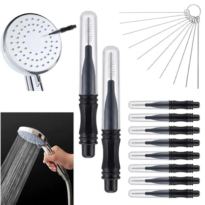 Shower Head Cleaning Brush for Small Holes, 10 Pack Multifunctional Crevice Cleaner with Nylon Bristles for Bathroom Accessories, Sink Faucet & Phone Speaker Grille (Black-50pcs) - color: Black-50pcs