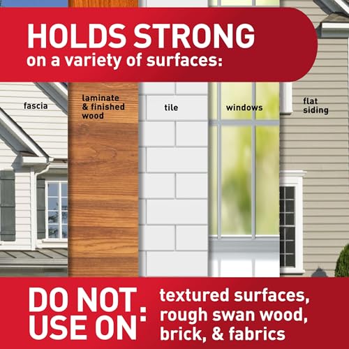 Command Outdoor Medium Slate Terrace Hooks with Foam Strips, Great for 4th of July Decorating Damage Free, 2 Hooks, 4 Strips - size: Medium, style: Outdoor Hooks