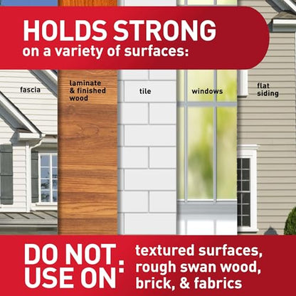 Command Outdoor Medium Slate Terrace Hooks with Foam Strips, Great for 4th of July Decorating Damage Free, 2 Hooks, 4 Strips - size: Medium, style: Outdoor Hooks