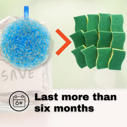 Reusable sponge, washable scrubber, non-scratching, odorless dish scrubbie - Peony collection 1ct (Grey) - color: Gray