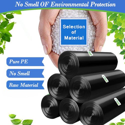 1.5 Gallon 120 pcs Small Black Trash Bags, Strong 1.3 Gallon 1.5 Gallon 1.6 Gallon Garbage Bags, Bathroom Trash Can Bin Liners,Mini Bags Waste Basket Liner,Fit 5-6 Liter, 1.5 Gal-Black-120 - style: 1.5Gal Black-120