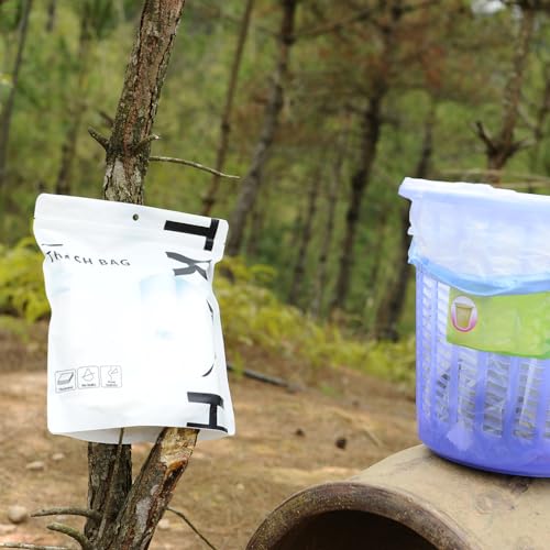 Small Trash Bag, 2.6 Gallon Garbage Bags Bathroom Trash can Liners for Bedroom Home Kitchen 80 Counts,2 Gallon Trash Bag with Blue Drawstring, White Bags - style: 2.6 gallon
