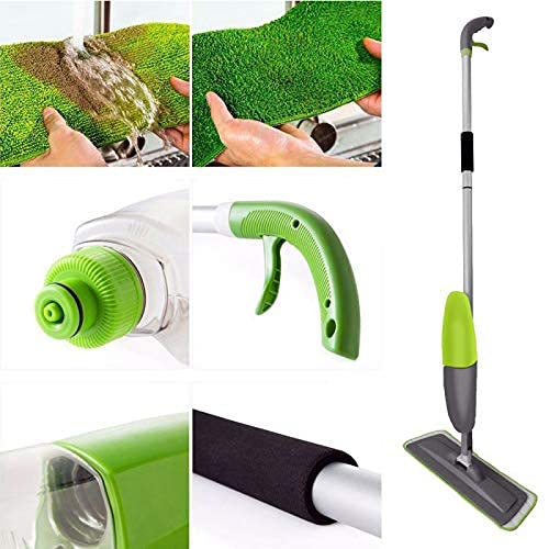 Healthy Spray Mop - Floor Mop with Removable Washable Cleaning Pad and Integrated Water Spray Mechanism