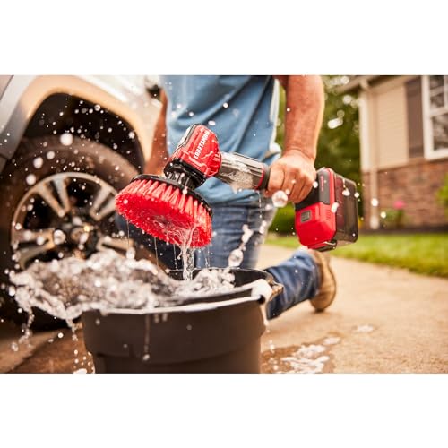 CRAFTSMAN V20 Cordless 2-in-1 Power Scrubber Kit, Multi-Purpose, Includes Bristle Brush, 2Ah Battery, V20 Battery Charger, and 60.5 in. Telescoping Pole (CMCPS520D1) - style: Kit with Battery