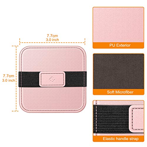 Fintie Screen Cleaning Pad, [4 Pack] Soft Cloth Wipes Screen Cleaner with Elastic Strap for iPad, iPhone, MacBook, Tablets, Laptop (Shades of Blue) - color: Shades of Blue