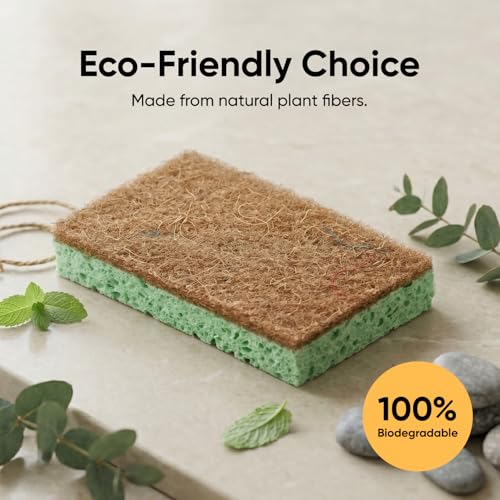 Superio Non-Scratch Cellulose Sponge (3-Pack) (Green) - color: Natural, size: 3-pack