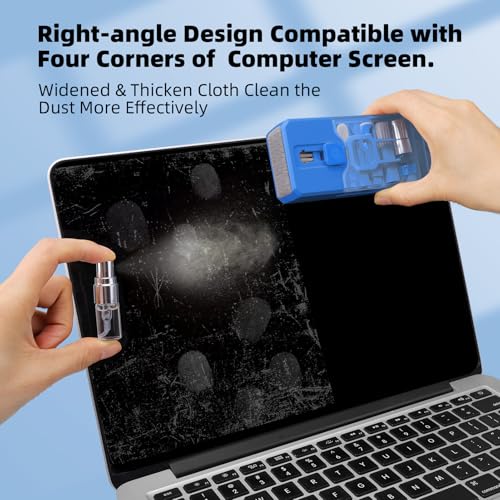 All-in-1 Keyboard Cleaner and Laptop Cleaning Kit - Professional Computer Screen-Safe Tools for MacBook and Electronics - Portable Brush Set for Gamers and Remote Professionals, SkyBlue - color: SkyBlue