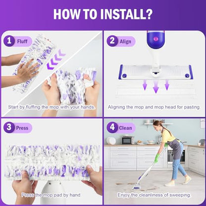 15 Pack Disposable Moping Pads Refills for Power Mop™ Multi-Surface Mop and PowerMop™ Wood Mop, Replacement Mop Pads for Floor Cleaning - size: Multi-15