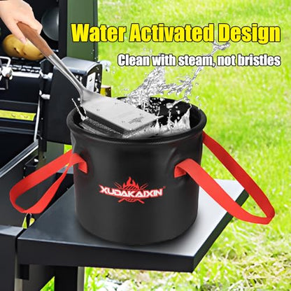XUDAKAIXIN BBQ Replaceable Scraper Cleaning Head, Durable for Cast Iron or Stainless-Steel Grates, Barbecue Cleaner (Only Replaceable Cleaning Head No Grill Brush) - style: XUDAKAIXIN Replacement Head