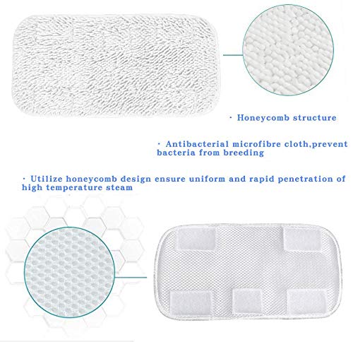 HYCLES Replacement Sienna Luna Cloth Pads Microfiber Mop Pads 6 Pcs for Steamer Head SSM-3006 Washable Cleaning Pads for Floor