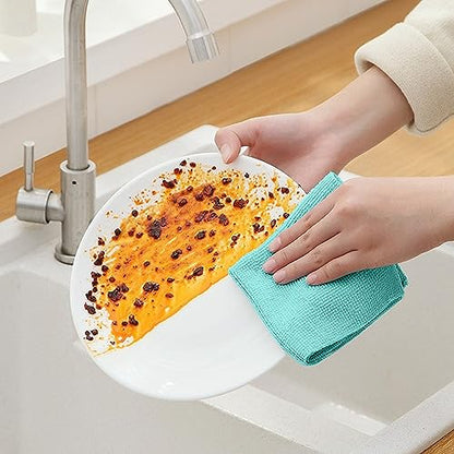 Microfiber Cleaning Cloth, Lint-Free Shop Towels Reusable, Bulk Rags in a Box for Home, Kitchen and Car, 8 Inch x 8 Inch,40 Pack with Box (Blue) - color: Blue
